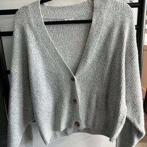 GARAGE HEATHER GREY CARDIGAN